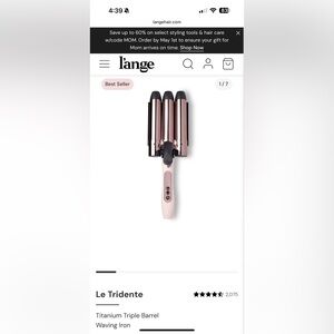 Like New L’ange Tridente Waving Iron